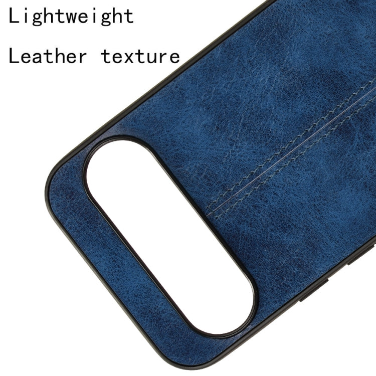 For Google Pixel 9 Sewing Cow Pattern Skin PC + PU + TPU Phone Case(Blue) by buy2fix