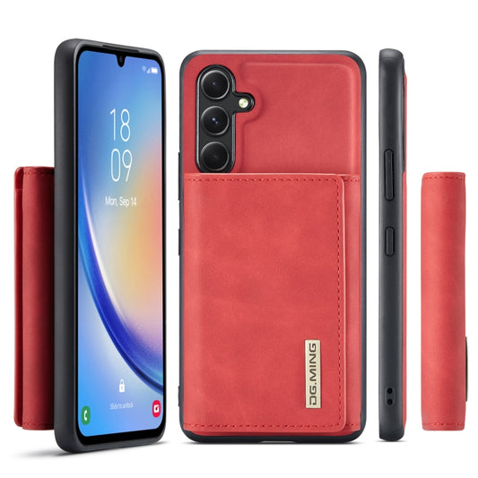 For Samsung Galaxy A34 5G DG.MING M1 Series 3-Fold Multi Card Wallet + Magnetic Phone Case(Red) by DG.MING
