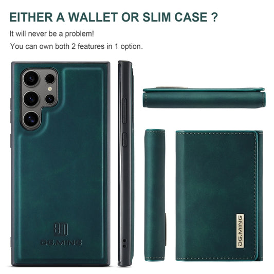 For Samsung Galaxy S24 Ultra 5G DG.MING M1 Series 3-Fold Multi Card Wallet + Magnetic Phone Case(Green) by DG.MING