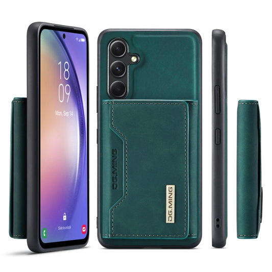 For Samsung Galaxy A54 5G DG.MING M2 Series 3-Fold Multi Card Bag + Magnetic Phone Case(Green) by DG.MING