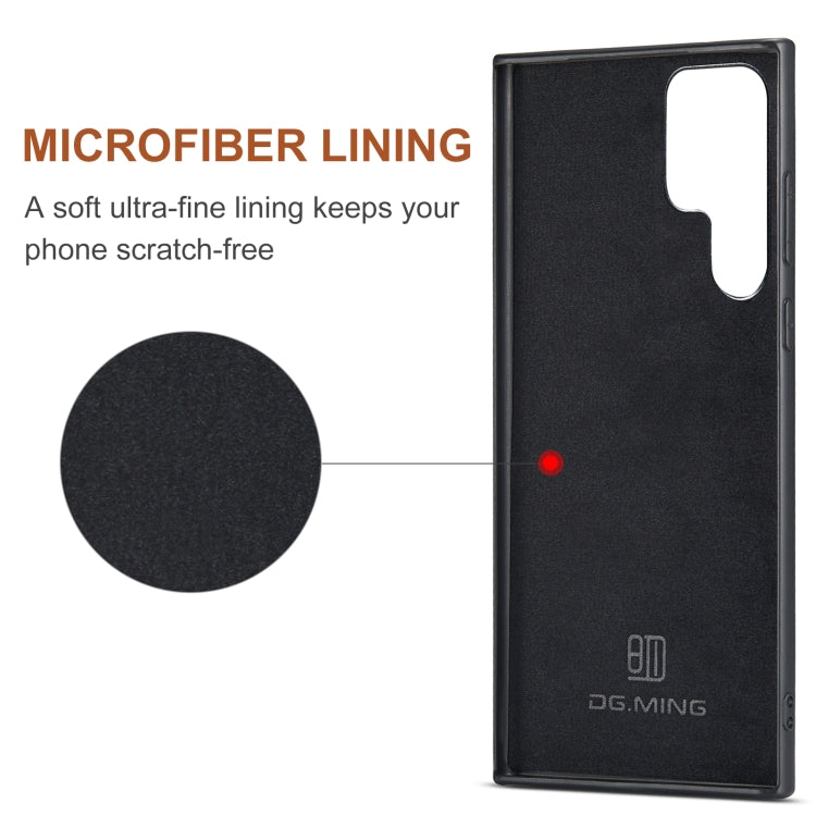 For Samsung Galaxy S24 Ultra 5G DG.MING M2 Series 3-Fold Multi Card Bag + Magnetic Phone Case(Red) by DG.MING