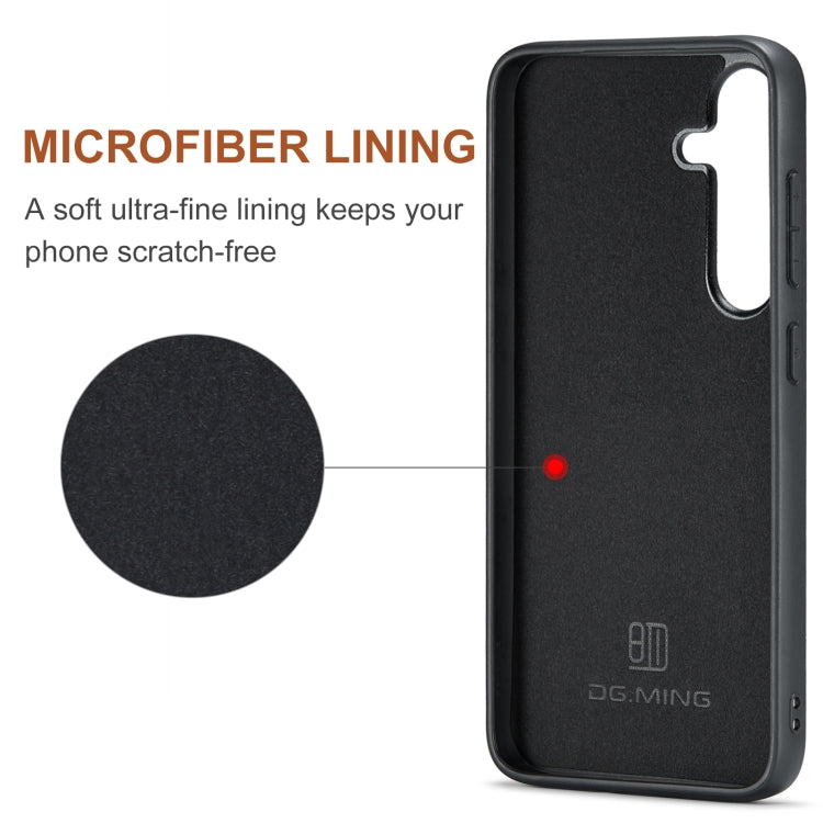For Samsung Galaxy S24+ 5G DG.MING M2 Series 3-Fold Multi Card Bag + Magnetic Phone Case(Black) by DG.MING