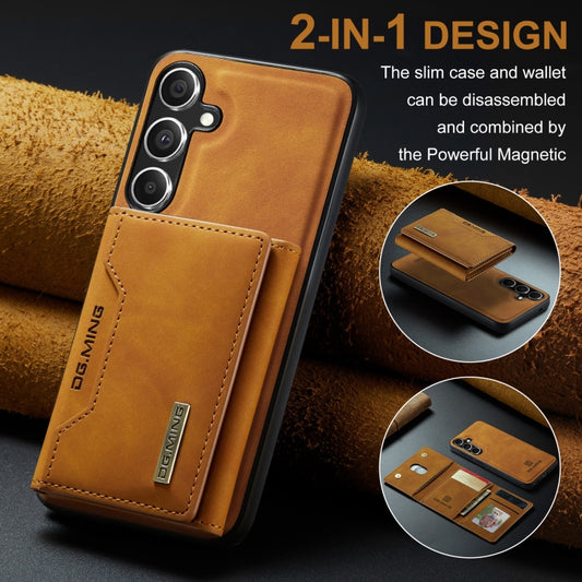 For Samsung Galaxy S24+ 5G DG.MING M2 Series 3-Fold Multi Card Bag + Magnetic Phone Case(Brown) by DG.MING