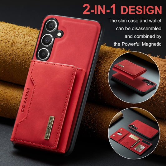 For Samsung Galaxy S24 5G DG.MING M2 Series 3-Fold Multi Card Bag + Magnetic Phone Case(Red) by DG.MING