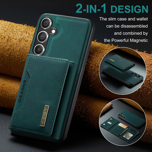 For Samsung Galaxy S24 5G DG.MING M2 Series 3-Fold Multi Card Bag + Magnetic Phone Case(Green) by DG.MING