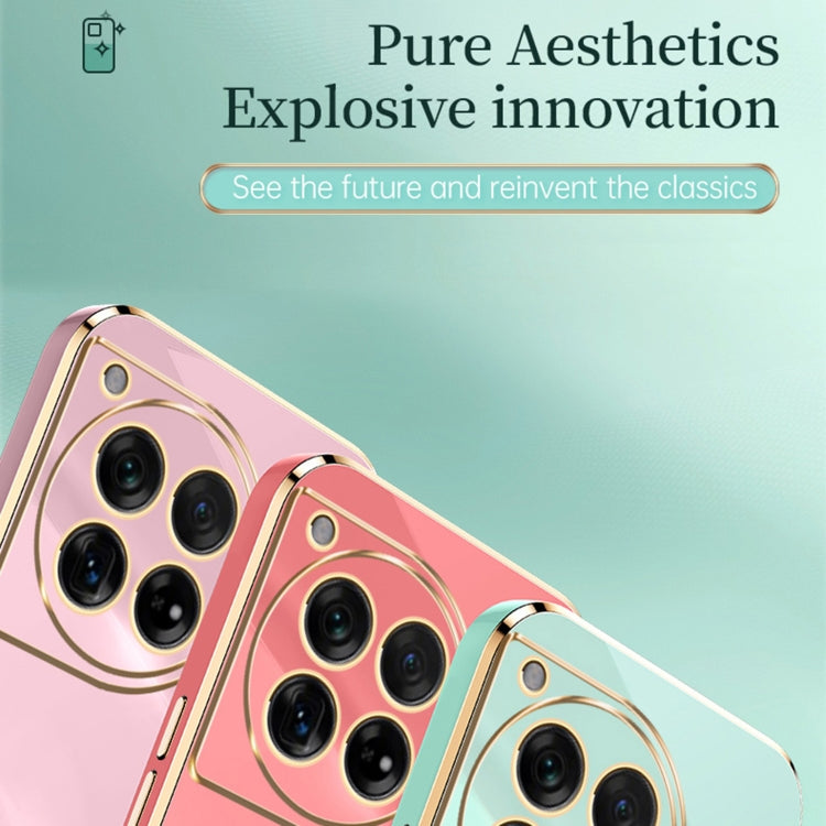 For OnePlus 12 XINLI Straight Edge 6D Electroplate TPU Phone Case(Black) by XINLI