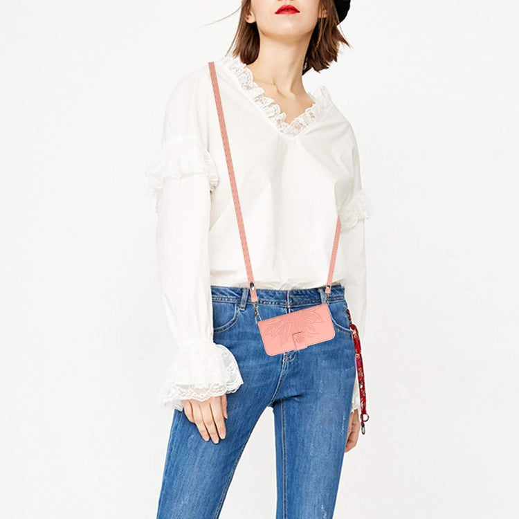 For Xiaomi Redmi Note 13 4G Global Skin Feel Sun Flower Embossed Flip Leather Phone Case with Lanyard(Pink) by buy2fix