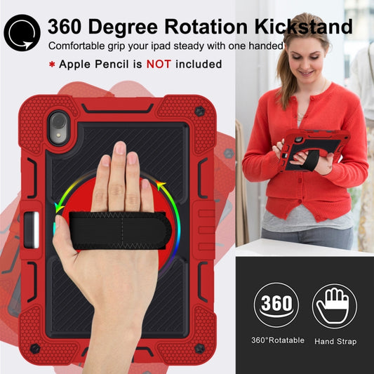 For Huawei MatePad 11 2023 360 Degree Rotation PC Contrast Silicone Tablet Case(Red + Black) - Huawei by buy2fix | Online Shopping UK | buy2fix