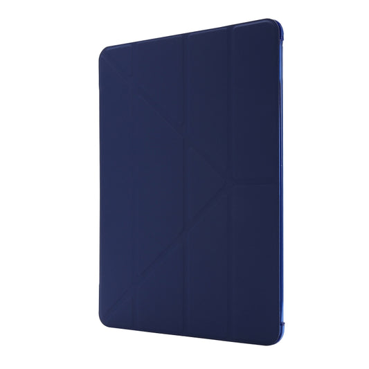 For iPad 10.2 2021 / 2020 / 2019 Airbag Deformation Horizontal Flip Leather Case with Holder & Pen Holder(Dark Blue) - iPad 10.2 Cases by buy2fix | Online Shopping UK | buy2fix