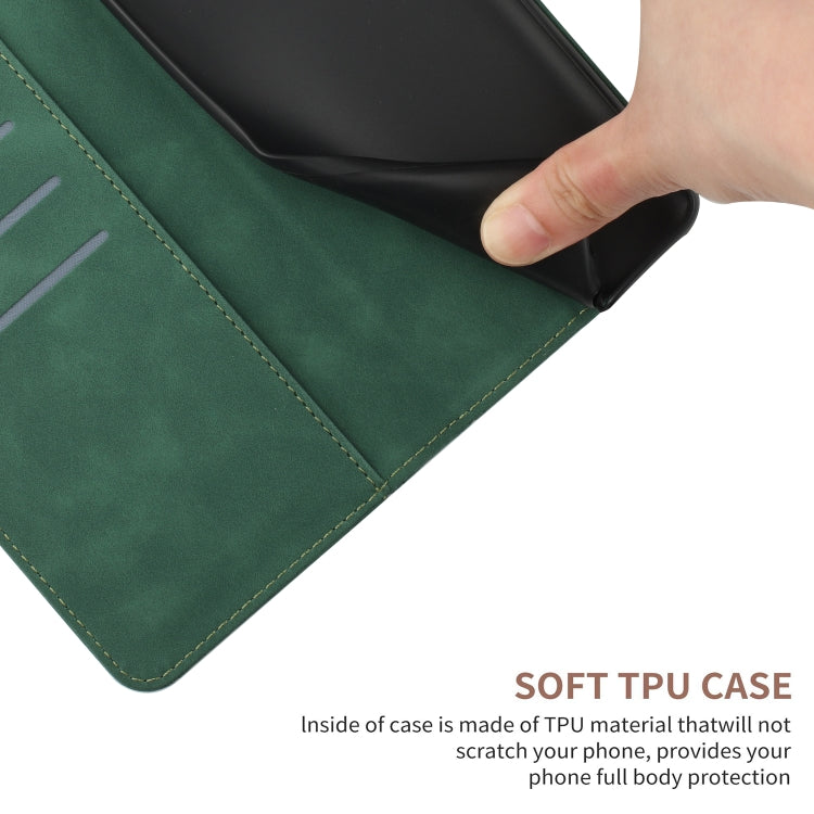 For Motorola Moto G34 5G Stitching Embossed Leather Phone Case(Green) by buy2fix