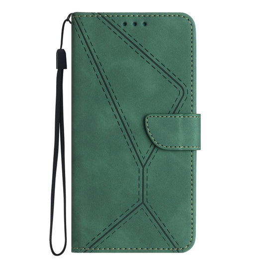 For Motorola Moto G Play 5G 2024 Stitching Embossed Leather Phone Case(Green) by buy2fix