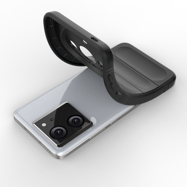 For Xiaomi Redmi K60 Ultra Magic Shield TPU + Flannel Phone Case(Grey) by buy2fix