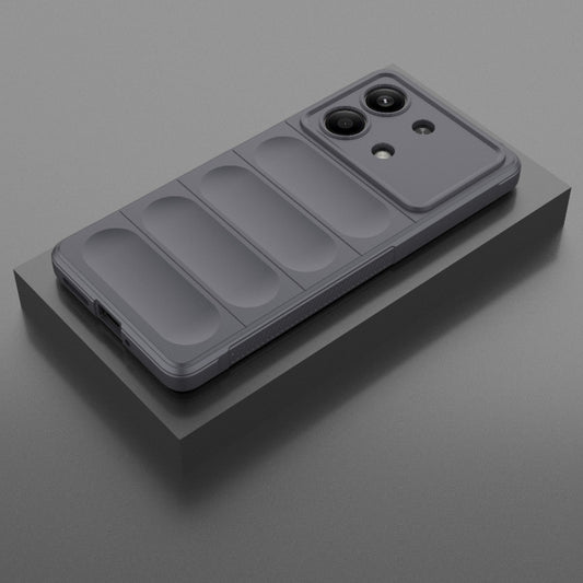 For Xiaomi Redmi Note 13R Pro 5G Magic Shield TPU + Flannel Phone Case(Dark Grey) by buy2fix