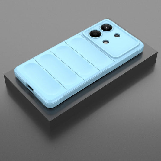 For Xiaomi Redmi Note 13R Pro 5G Magic Shield TPU + Flannel Phone Case(Light Blue) by buy2fix