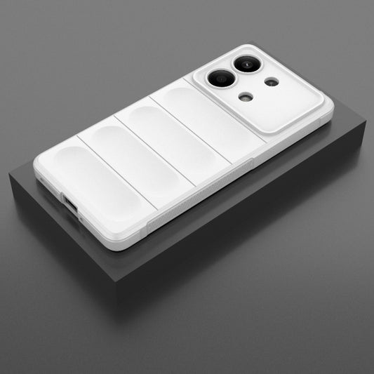 For Xiaomi Redmi Note 13R Pro 5G Magic Shield TPU + Flannel Phone Case(White) by buy2fix