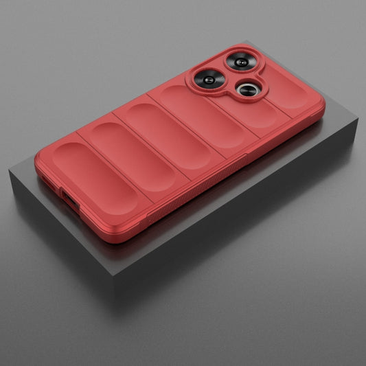 For Xiaomi Redmi Turbo 3 5G Magic Shield TPU + Flannel Phone Case(Red) by buy2fix