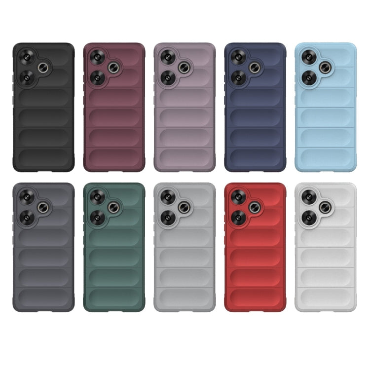 For Xiaomi Redmi Turbo 3 5G Magic Shield TPU + Flannel Phone Case(Dark Green) by buy2fix