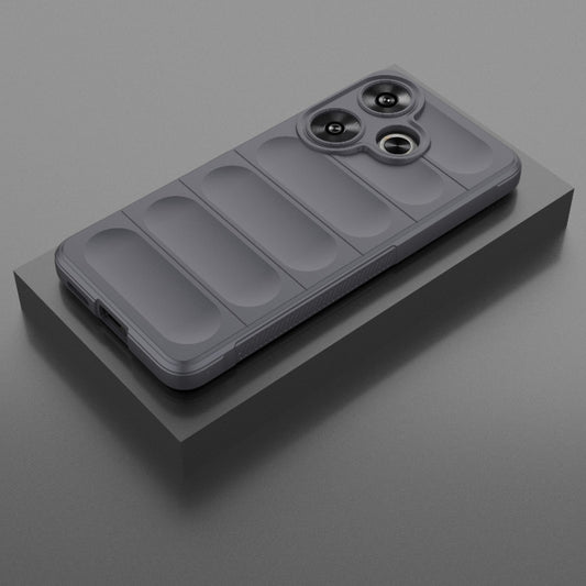 For Xiaomi Redmi Turbo 3 5G Magic Shield TPU + Flannel Phone Case(Dark Grey) by buy2fix
