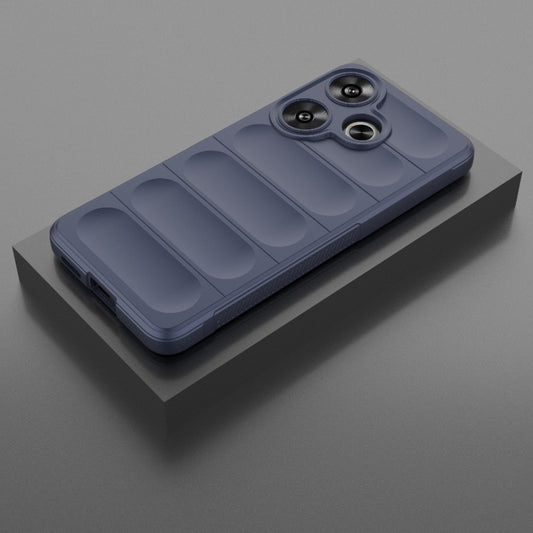 For Xiaomi Redmi Turbo 3 5G Magic Shield TPU + Flannel Phone Case(Dark Blue) by buy2fix