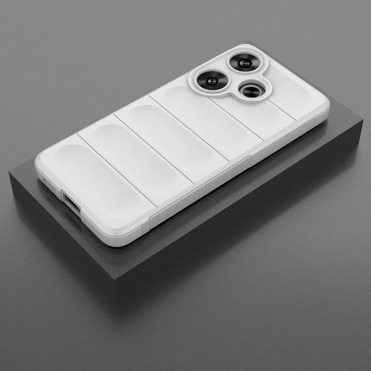 For Xiaomi Redmi Turbo 3 5G Magic Shield TPU + Flannel Phone Case(White) by buy2fix