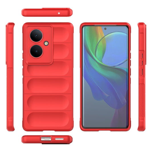 For vivo Y78+ Global Magic Shield TPU + Flannel Phone Case(Red) by buy2fix