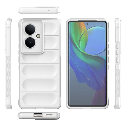 For vivo Y78+ Global Magic Shield TPU + Flannel Phone Case(White) by buy2fix