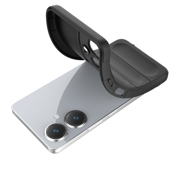 For vivo Y27 4G Global Magic Shield TPU + Flannel Phone Case(Dark Grey) by buy2fix