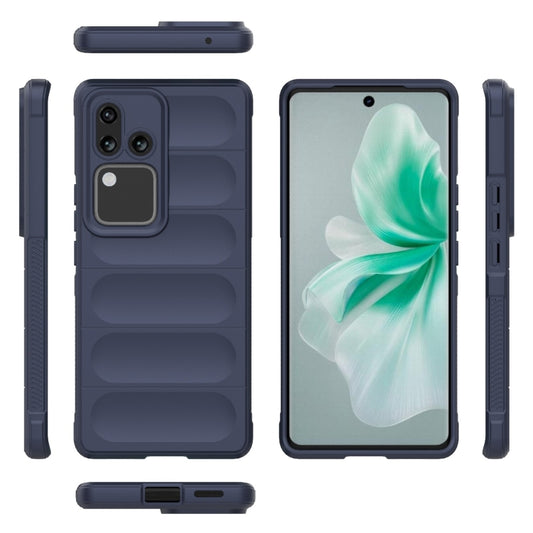 For vivo S18 5G Magic Shield TPU + Flannel Phone Case(Dark Blue) by buy2fix
