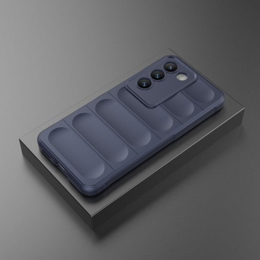 For vivo Y200E 5G Global / Y100 5G IDN Magic Shield TPU + Flannel Phone Case(Dark Blue) by buy2fix