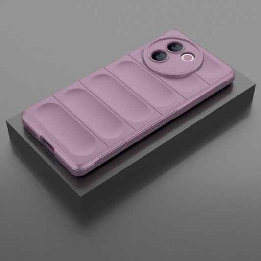 For vivo V30e 5G Global Magic Shield TPU + Flannel Phone Case(Purple) by buy2fix