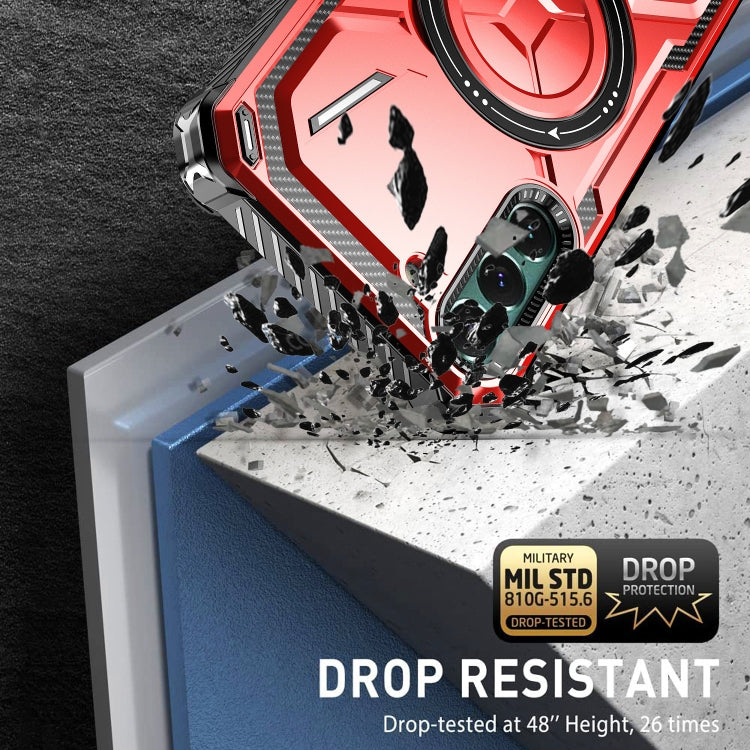 For Samsung Galaxy S22+ 5G Armor Series Holder Phone Case(Light Purple) by buy2fix