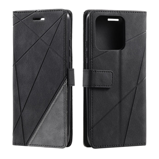 For Xiaomi 13 Skin Feel Splicing Leather Phone Case(Black) by buy2fix