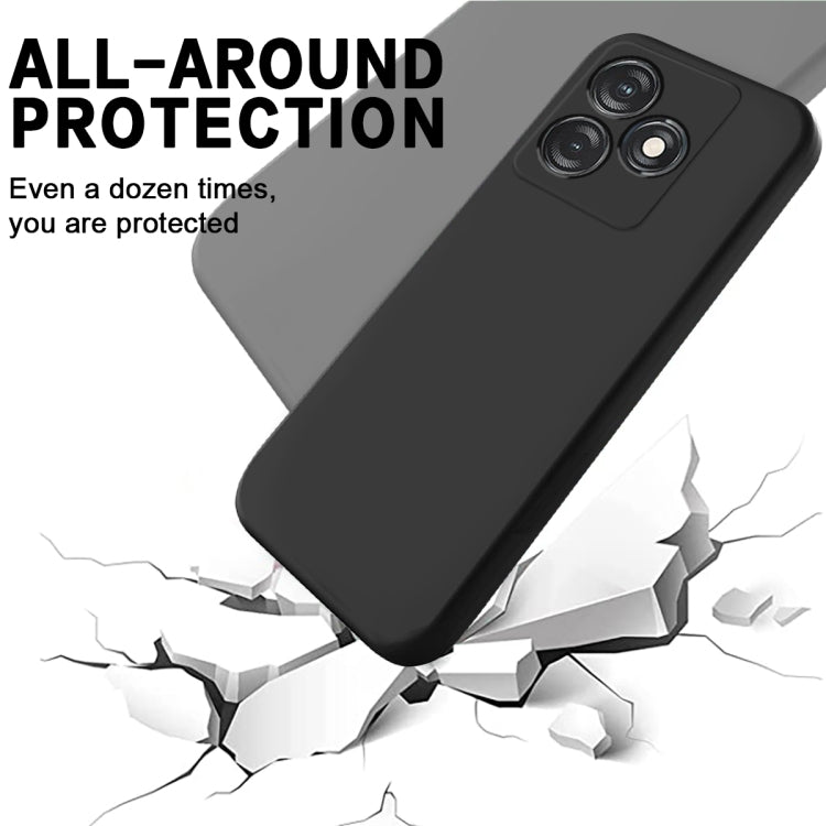 For Tecno Spark 10 4G / 10C 4G Pure Color Liquid Silicone Shockproof Phone Case(Black) by buy2fix