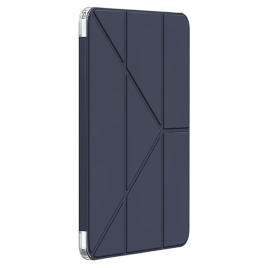For iPad Pro 11 2025 / 2024 Mutural Deformation Stand Smart Leather Tablet Case(Dark Blue) by Mutural