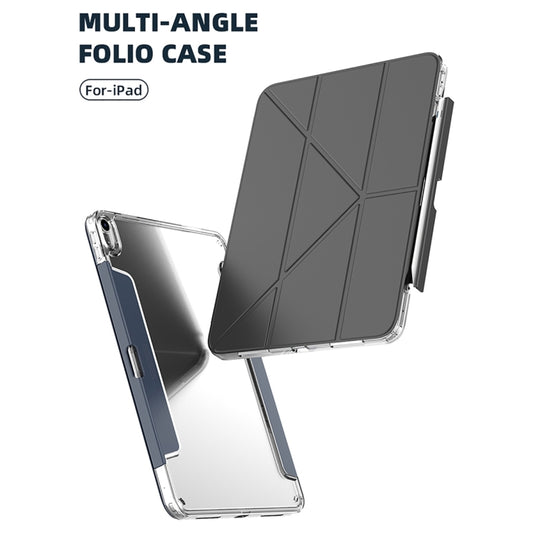 For iPad 10.2 2021 / 2020 / 2019 Mutural Deformation Stand Smart Leather Tablet Case(Grey) by Mutural
