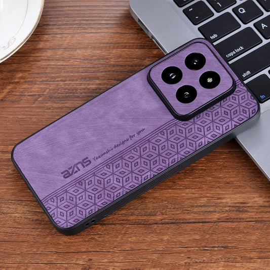 For Xiaomi 14 Pro AZNS 3D Embossed Skin Feel Phone Case(Purple) by AZNS