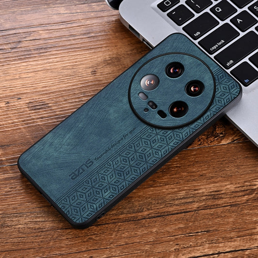 For Xiaomi 14 Ultra AZNS 3D Embossed Skin Feel Phone Case(Dark Green) by AZNS