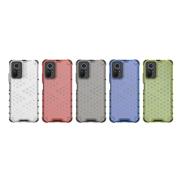 For Xiaomi Note 12S 4G Global Shockproof Honeycomb PC + TPU Phone Case(Blue) by buy2fix