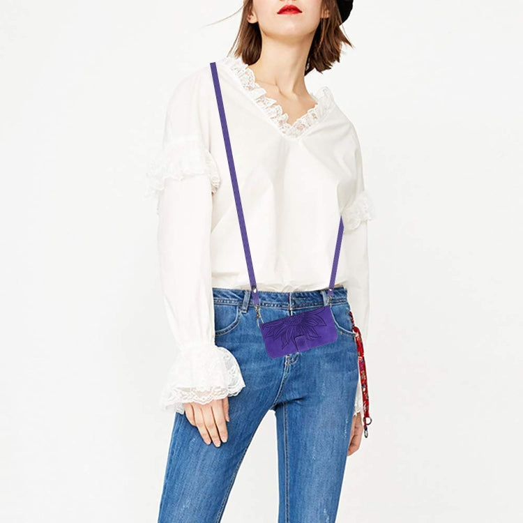 For Realme 11 Pro Skin Feel Sun Flower Embossed Flip Leather Phone Case with Lanyard(Dark Purple) by buy2fix