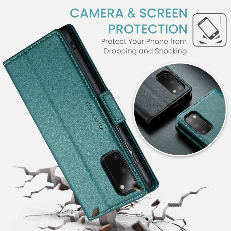 For Samsung Galaxy S20 CaseMe 023 Butterfly Buckle Litchi Texture RFID Anti-theft Leather Phone Case(Pearly Blue) by CaseMe