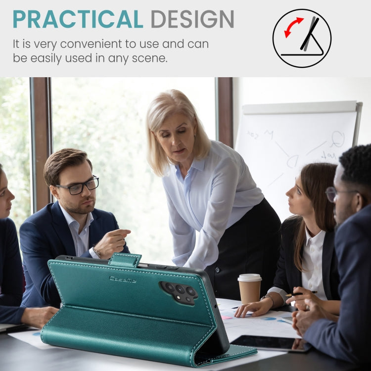 For Samsung Galaxy A32 5G / M32 5G CaseMe 023 Butterfly Buckle Litchi Texture RFID Anti-theft Leather Phone Case(Pearly Blue) by CaseMe