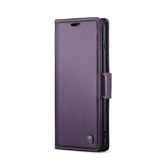 For Samsung Galaxy S10 CaseMe 023 Butterfly Buckle Litchi Texture RFID Anti-theft Leather Phone Case(Pearly Purple) by CaseMe
