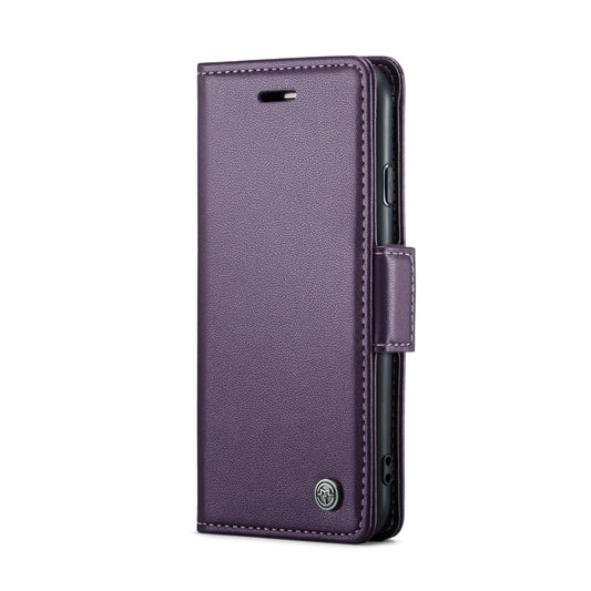 For iPhone SE 2022/SE 2020/6/7/8 CaseMe 023 Butterfly Buckle Litchi Texture RFID Anti-theft Leather Phone Case(Pearly Purple) by CaseMe