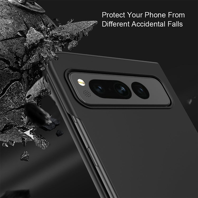 For Google Pixel Fold Oil-sprayed Integrated Phone Case(Purple) by buy2fix