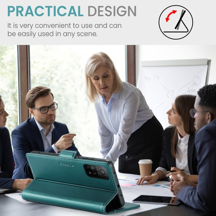 For Xiaomi Mi 10T 5G/10T Pro 5G CaseMe 023 Butterfly Buckle Litchi Texture RFID Anti-theft Leather Phone Case(Pearly Blue) by CaseMe