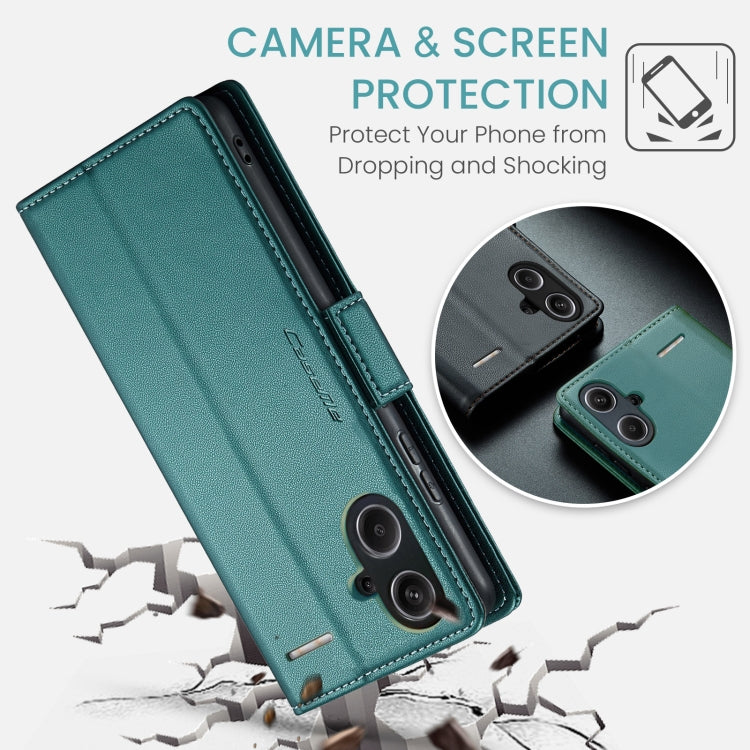 For Xiaomi Redmi Note 13 Pro+ 5G CaseMe 023 Butterfly Buckle Litchi Texture RFID Anti-theft Leather Phone Case(Pearly Blue) by CaseMe