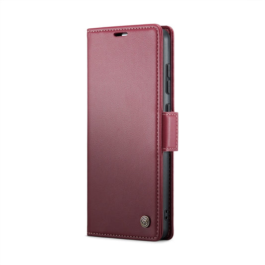 For Xiaomi Poco X6 Pro 5G/Redmi K70E 5G CaseMe 023 Butterfly Buckle Litchi Texture RFID Anti-theft Leather Phone Case(Wine Red) by CaseMe