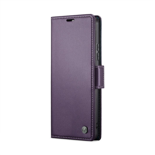 For Xiaomi Redmi Note 13 Pro 4G CaseMe 023 Butterfly Buckle Litchi Texture RFID Anti-theft Leather Phone Case(Pearly Purple) by CaseMe