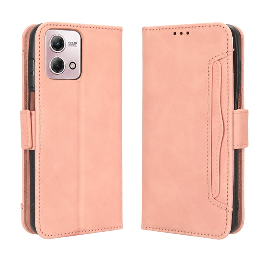 For Motorola Moto G Stylus 5G 2023 Skin Feel Calf Texture Card Slots Leather Phone Case(Pink) by buy2fix
