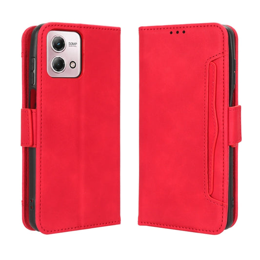 For Motorola Moto G Stylus 5G 2023 Skin Feel Calf Texture Card Slots Leather Phone Case(Red) by buy2fix
